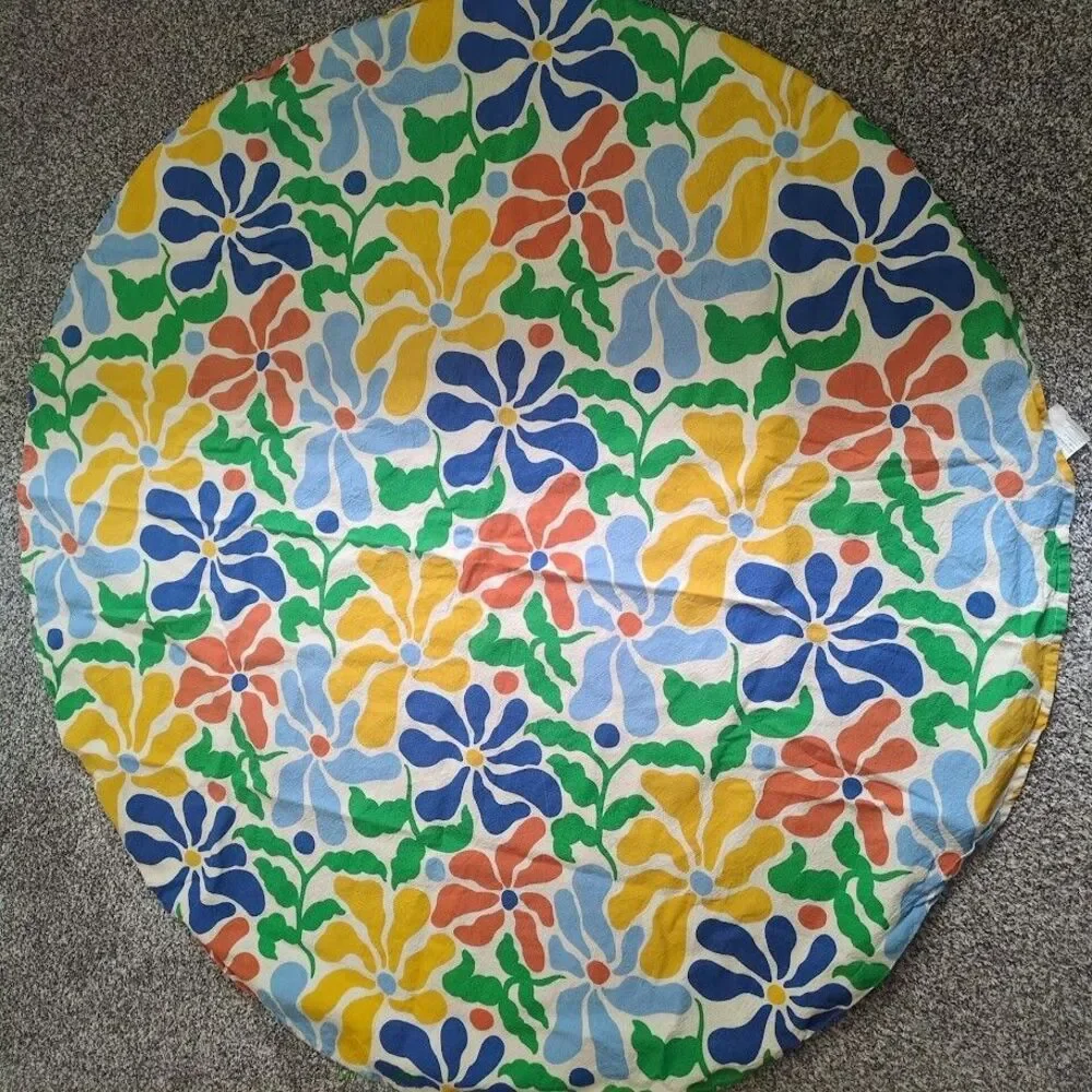 IKEA Pillerstarr Round 59” (150cm) Table Cloth Spread 100% Cotton Natural Fabric